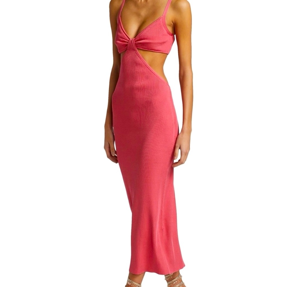 Cult Gaia Pink Cutout Dress